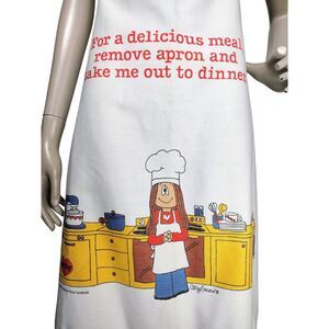 Vintage 80s Cathy Guisewite Newspaper Cartoon Character Funny Novelty Apron